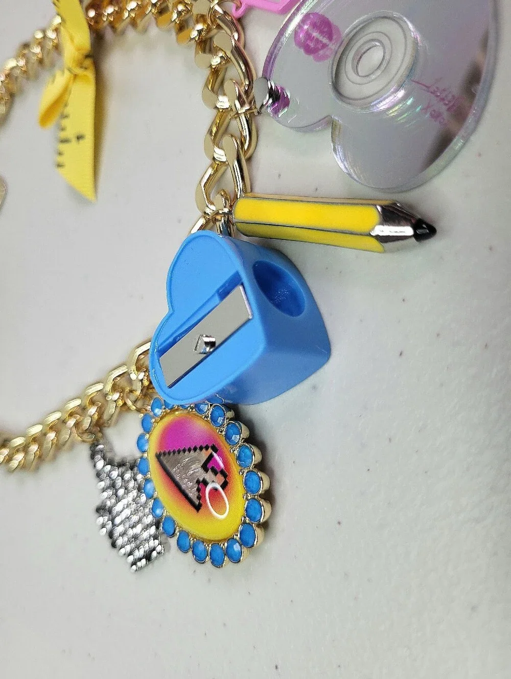 Betsey Johnson Back To School Teacher Necklace And Bracelet Set.